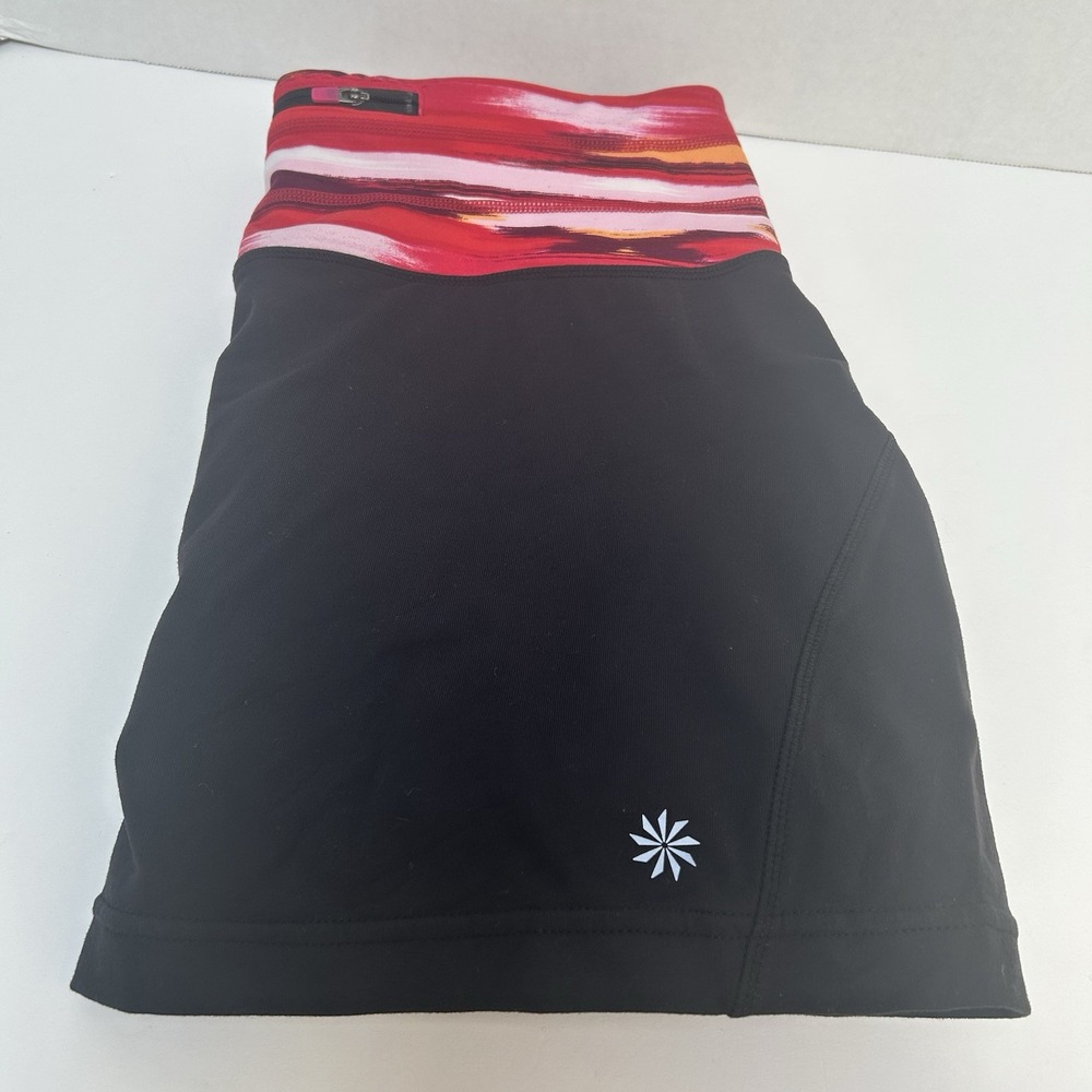 Athleta Grenadine Airbrush Relay Black Tennis Skort Skirt Sz Small Style #581367